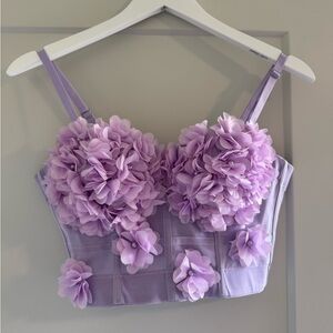 Chicwish Light Purple Bustier Top
